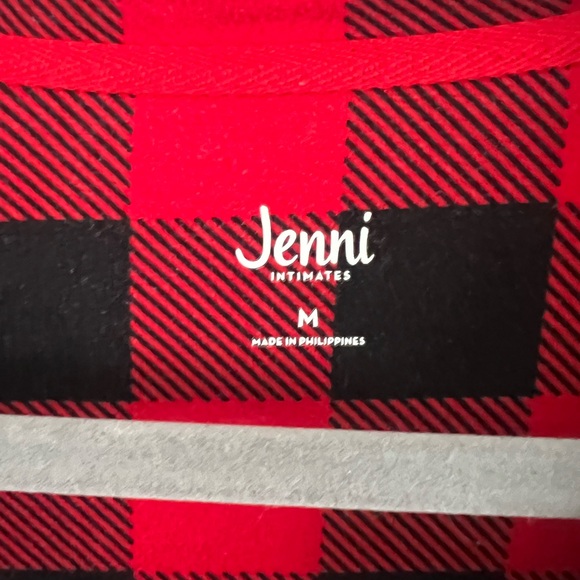 Jenni Red and Black Plaid Nightgown Medium - Picture 4 of 5